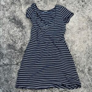 Hollister Black and White Striped Mini Dress